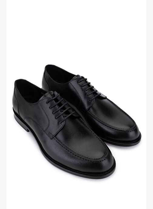 Tamer Tanca Erkek Hakiki Deri Siyah Deri Klasik Ayakkabı - Görsel 3