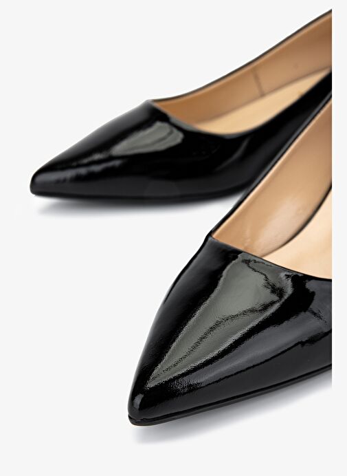 Valmenti Kadın Hakiki Deri Siyah Topuklu Ayakkabı - Görsel 4