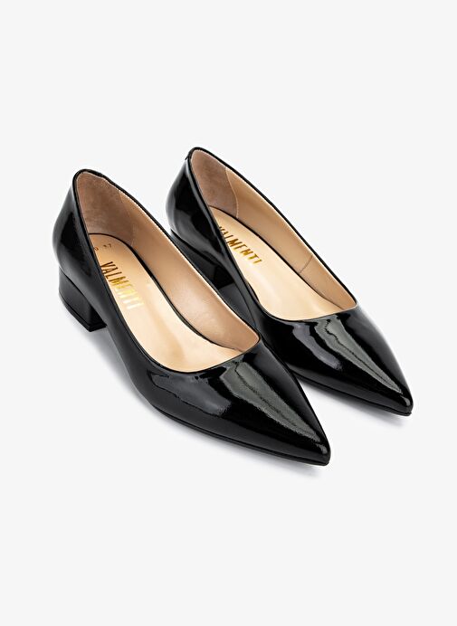 Valmenti Kadın Hakiki Deri Siyah Topuklu Ayakkabı - Görsel 3