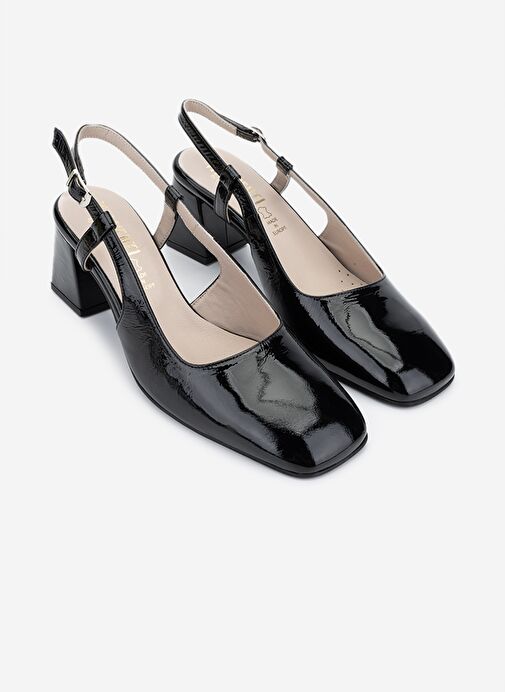 Valmenti Kadın Hakiki Deri Siyah Comfort Ayakkabı - Görsel 3