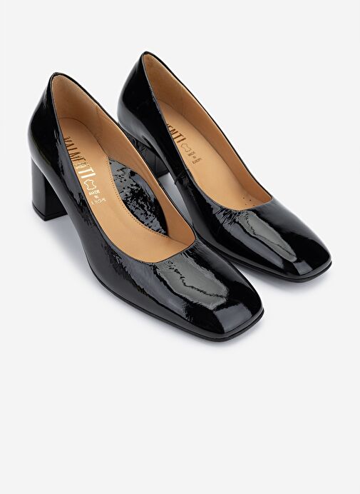 Valmenti Kadın Hakiki Deri Siyah Topuklu Ayakkabı - Görsel 3