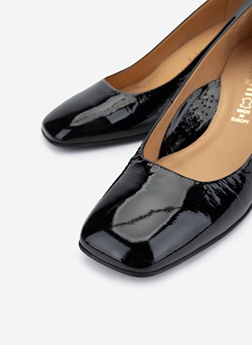 Valmenti Kadın Hakiki Deri Siyah Topuklu Ayakkabı - Görsel 4