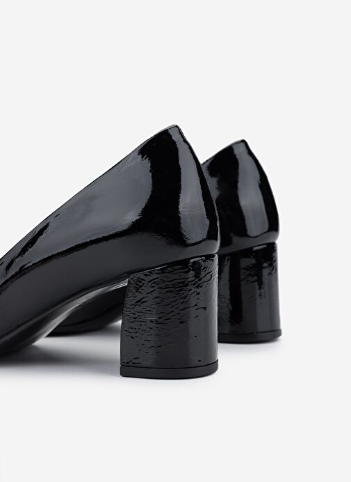 Valmenti Kadın Hakiki Deri Siyah Topuklu Ayakkabı - Görsel 5