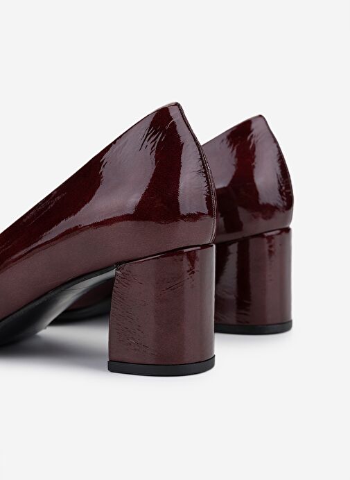 Valmenti Kadın Hakiki Deri Bordo Topuklu Ayakkabı - Görsel 5