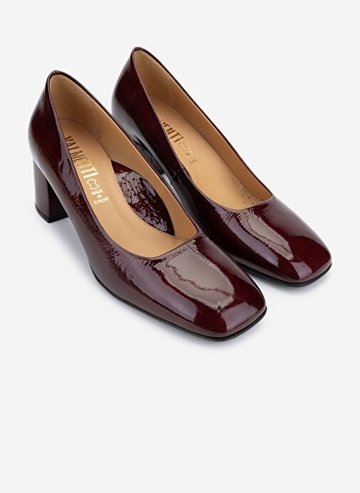 Valmenti Kadın Hakiki Deri Bordo Topuklu Ayakkabı - Görsel 3