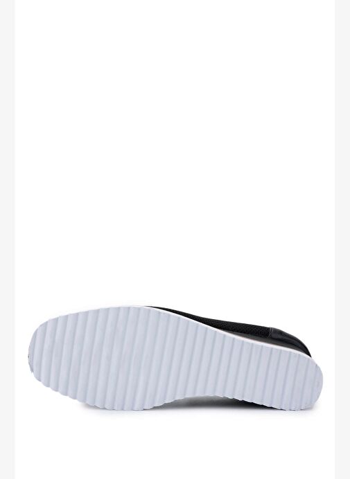 Tamer Tanca Kadın Deri & Tekstil Siyah Topuklu Ayakkabı - Görsel 5