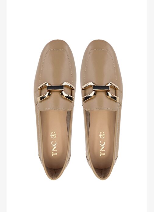 Tamer Tanca Kadın Hakiki Deri Karamel Loafer Ayakkabı - Görsel 6