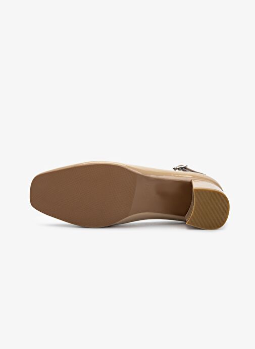 Valmenti Kadın Hakiki Deri Bej Topuklu Ayakkabı - Görsel 6