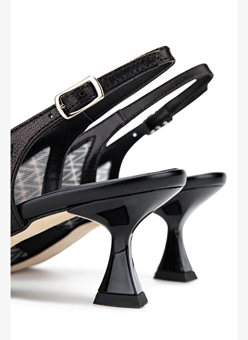 Mario Valentino Kadın Deri & Tekstil Siyah Topuklu Ayakkabı - Görsel 6
