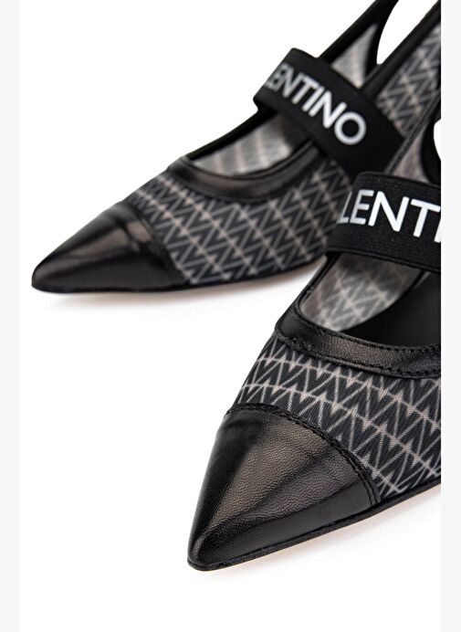 Mario Valentino Kadın Deri & Tekstil Siyah Topuklu Ayakkabı - Görsel 5