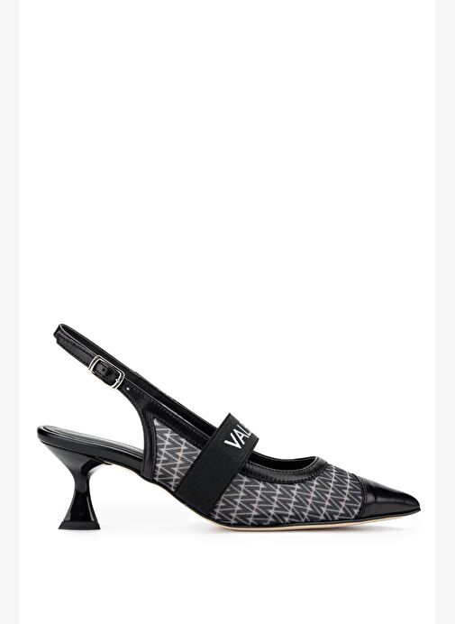 Mario Valentino Kadın Deri & Tekstil Siyah Topuklu Ayakkabı - Görsel 2