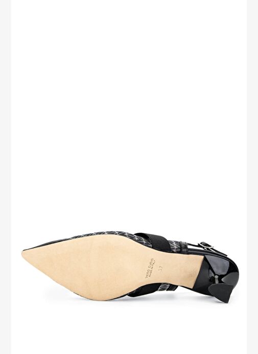 Mario Valentino Kadın Deri & Tekstil Siyah Topuklu Ayakkabı - Görsel 4