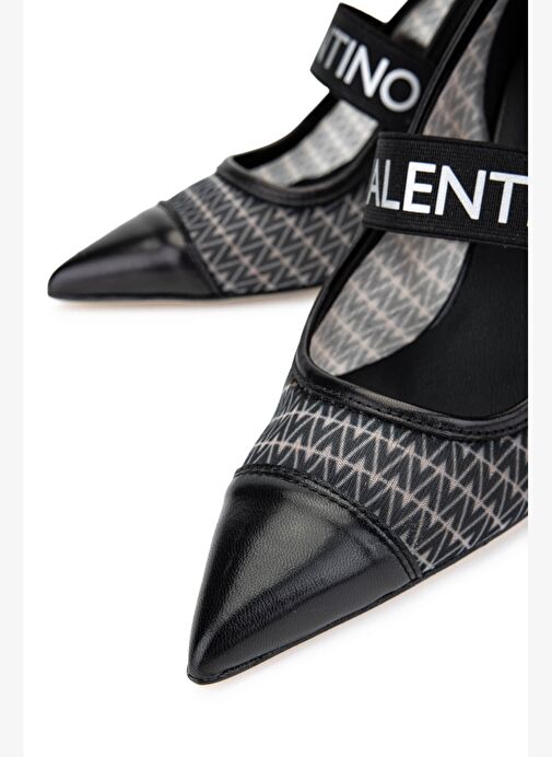 Mario Valentino Kadın Deri & Tekstil Siyah Topuklu Ayakkabı - Görsel 5