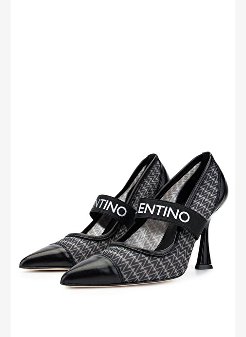 Mario Valentino Kadın Deri & Tekstil Siyah Topuklu Ayakkabı - Görsel 7