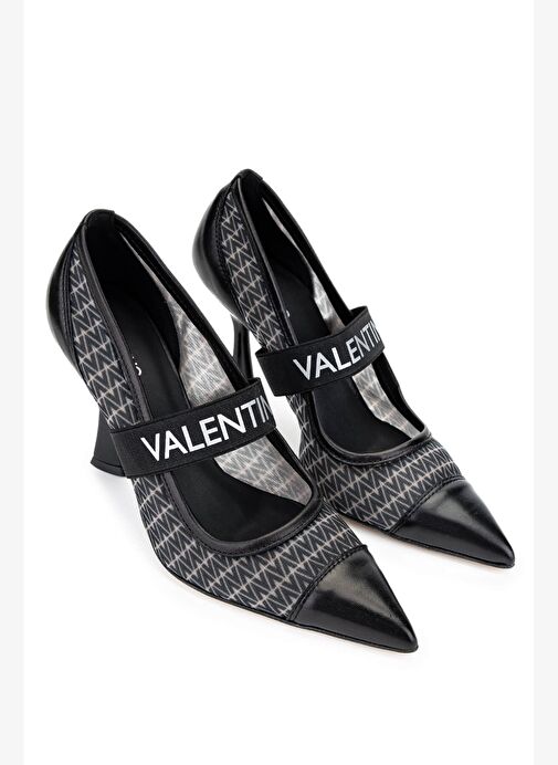 Mario Valentino Kadın Deri & Tekstil Siyah Topuklu Ayakkabı - Görsel 3