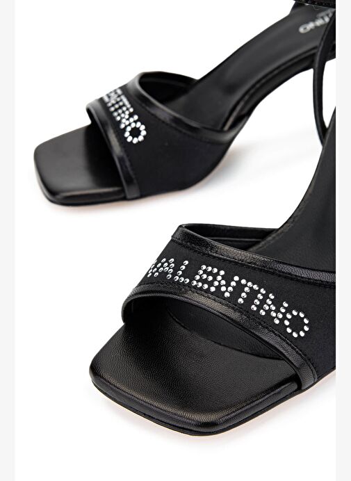 Mario Valentino Kadın Deri & Tekstil Siyah Topuklu Ayakkabı - Görsel 5