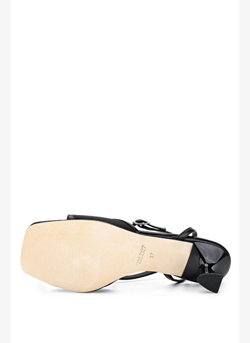 Mario Valentino Kadın Deri & Tekstil Siyah Topuklu Ayakkabı - Görsel 4