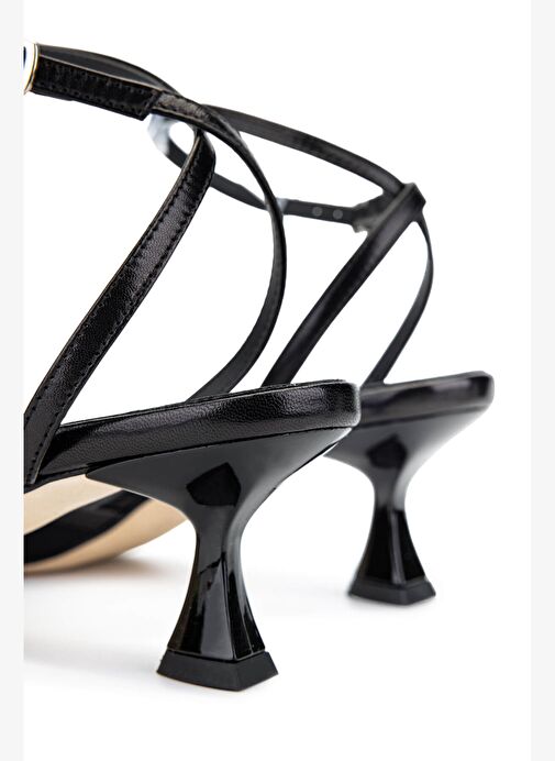 Mario Valentino Kadın Deri & Tekstil Siyah Topuklu Ayakkabı - Görsel 6