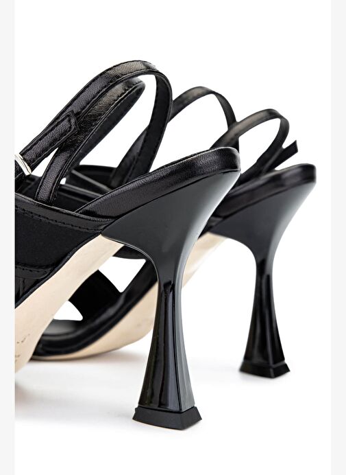 Mario Valentino Kadın Deri & Tekstil Siyah Topuklu Ayakkabı - Görsel 6