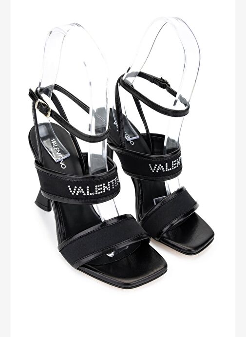Mario Valentino Kadın Deri & Tekstil Siyah Topuklu Ayakkabı - Görsel 3