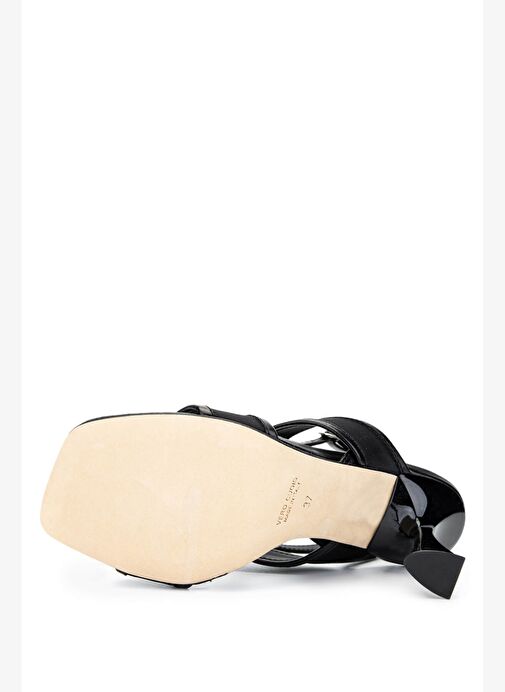 Mario Valentino Kadın Deri & Tekstil Siyah Topuklu Ayakkabı - Görsel 4