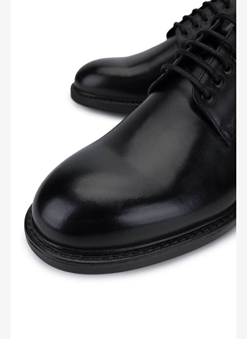 Tamer Tanca Erkek Hakiki Deri Siyah Deri Klasik Ayakkabı - Görsel 4