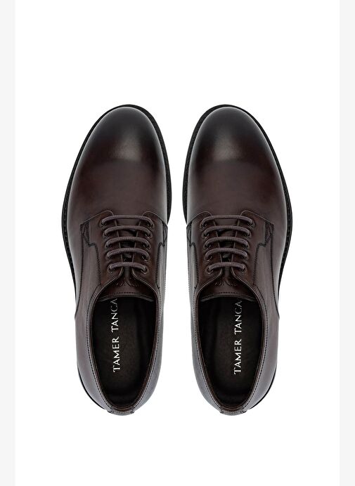 Tamer Tanca Erkek Hakiki Deri Kahverengi Klasik Ayakkabı - Görsel 6