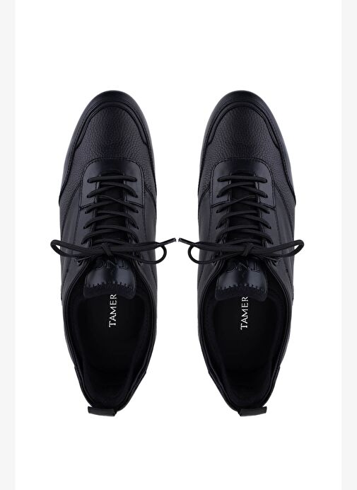 Tamer Tanca Erkek Hakiki Deri Siyah Deri Casual Ayakkabı - Görsel 6
