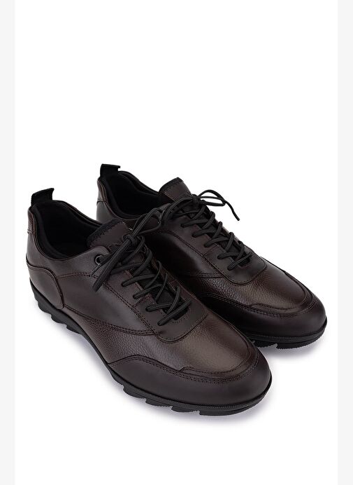 Tamer Tanca Erkek Hakiki Deri Kahverengi Casual Ayakkabı - Görsel 3