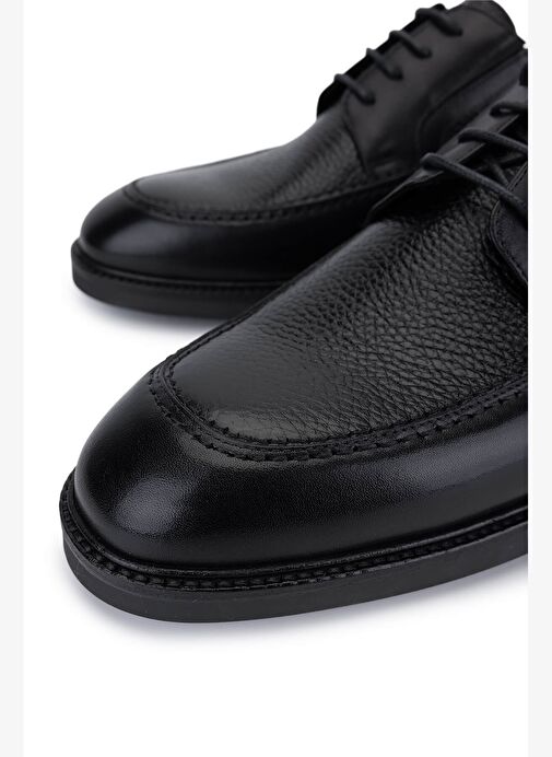 Tamer Tanca Erkek Hakiki Deri Siyah Klasik Ayakkabı - Görsel 4