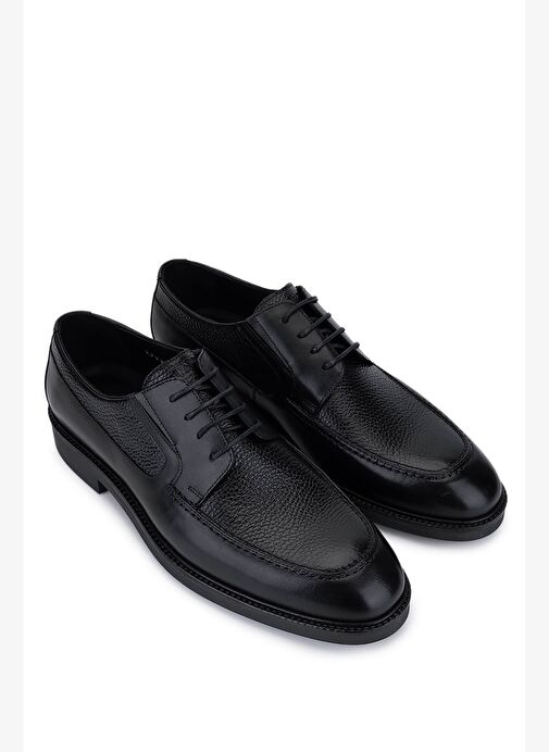 Tamer Tanca Erkek Hakiki Deri Siyah Klasik Ayakkabı - Görsel 3