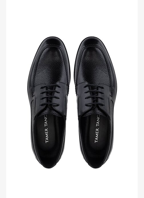 Tamer Tanca Erkek Hakiki Deri Siyah Klasik Ayakkabı - Görsel 6