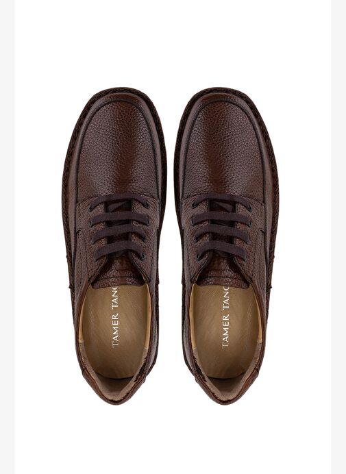 Tamer Tanca Erkek Hakiki Deri Kahverengi Casual Ayakkabı - Görsel 6