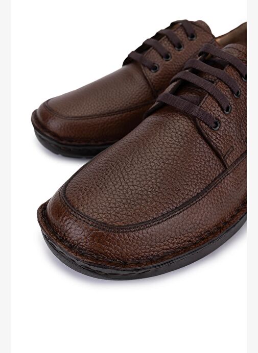 Tamer Tanca Erkek Hakiki Deri Kahverengi Casual Ayakkabı - Görsel 4