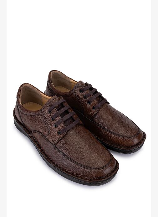 Tamer Tanca Erkek Hakiki Deri Kahverengi Casual Ayakkabı - Görsel 3