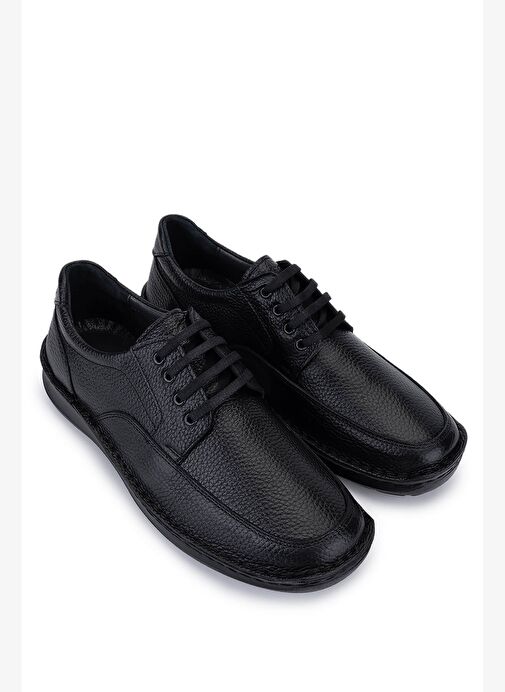 Tamer Tanca Erkek Hakiki Deri Siyah Casual Ayakkabı - Görsel 3