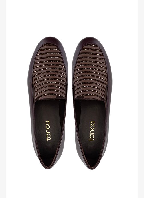 Tamer Tanca Kadın Hakiki Deri Kahverengi Loafer Ayakkabı - Görsel 6