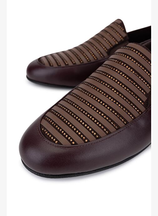 Tamer Tanca Kadın Hakiki Deri Kahverengi Loafer Ayakkabı - Görsel 4