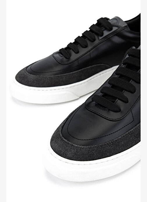 Mario Valentino Erkek Hakiki Deri Siyah Sneakers & Spor Ayakkabı - Görsel 5