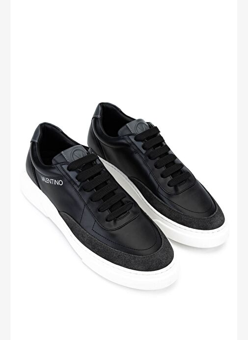 Mario Valentino Erkek Hakiki Deri Siyah Sneakers & Spor Ayakkabı - Görsel 3