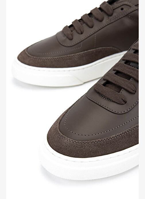 Mario Valentino Erkek Hakiki Deri Kahverengi Multi Sneakers & Spor Ayakkabı - Görsel 5