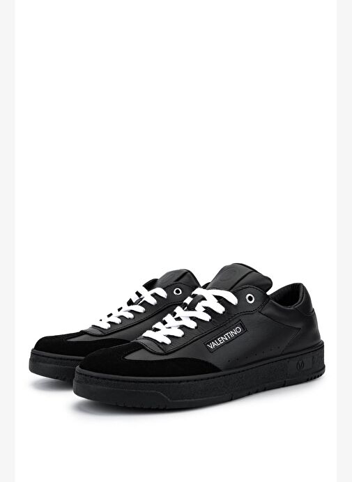 Mario Valentino Erkek Hakiki Deri Siyah Sneakers & Spor Ayakkabı - Görsel 6