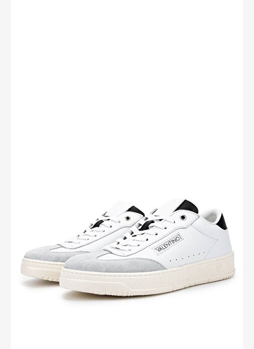 Mario Valentino Erkek Hakiki Deri Beyaz/Siyah Sneakers & Spor Ayakkabı - Görsel 6