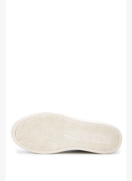 Mario Valentino Erkek Hakiki Deri Beyaz/Siyah Sneakers & Spor Ayakkabı - Görsel 4