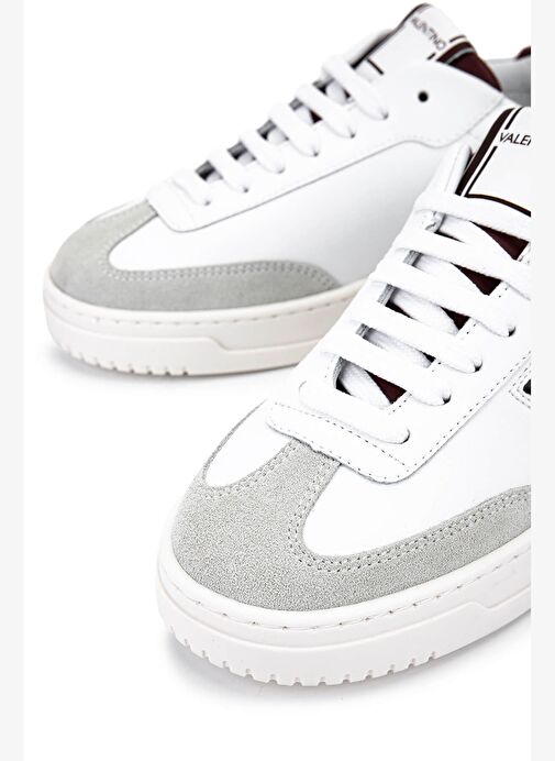 Mario Valentino Kadın Hakiki Deri Beyaz/Bordo Sneakers & Spor Ayakkabı - Görsel 5