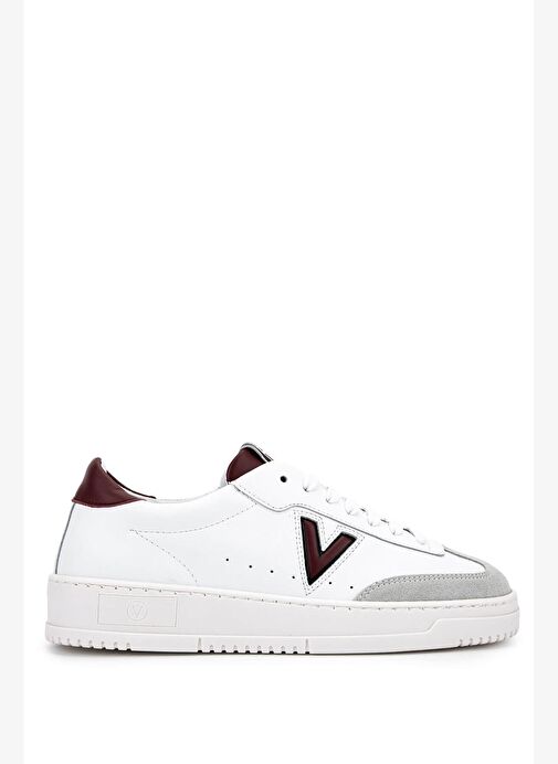 Mario Valentino Kadın Hakiki Deri Beyaz/Bordo Sneakers & Spor Ayakkabı - Görsel 2