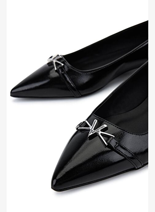 Mario Valentino Kadın Hakiki Deri Siyah Babet Ayakkabı - Görsel 5