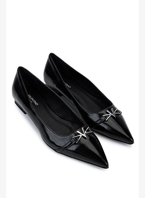 Mario Valentino Kadın Hakiki Deri Siyah Babet Ayakkabı - Görsel 3