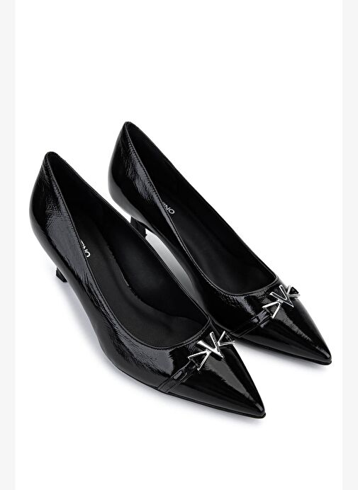 Mario Valentino Kadın Hakiki Deri Siyah Topuklu Ayakkabı - Görsel 3