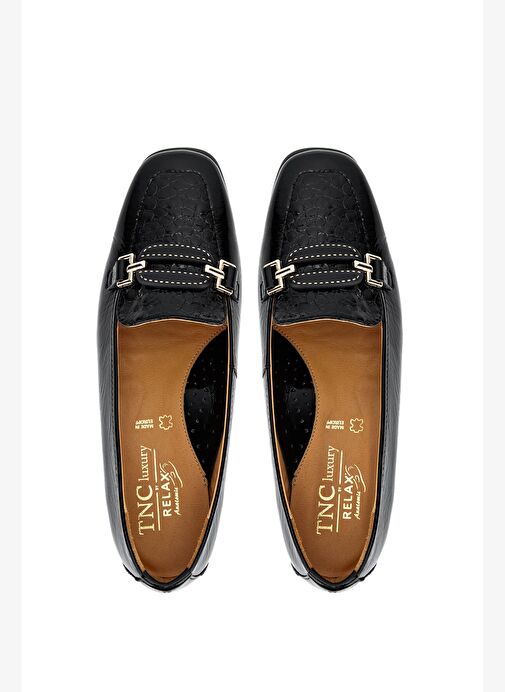 Relax Anatomic Kadın Hakiki Deri Siyah Comfort Ayakkabı - Görsel 6